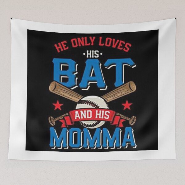 Item preview, He Only Loves His Bat designed and sold by Joseph Mizovic.