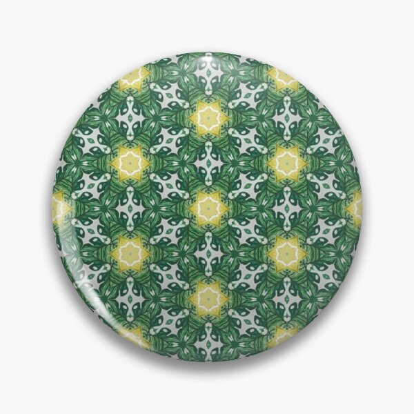 Item preview, Yello centers 7 green flowers designed and sold by ritusdesigns.
