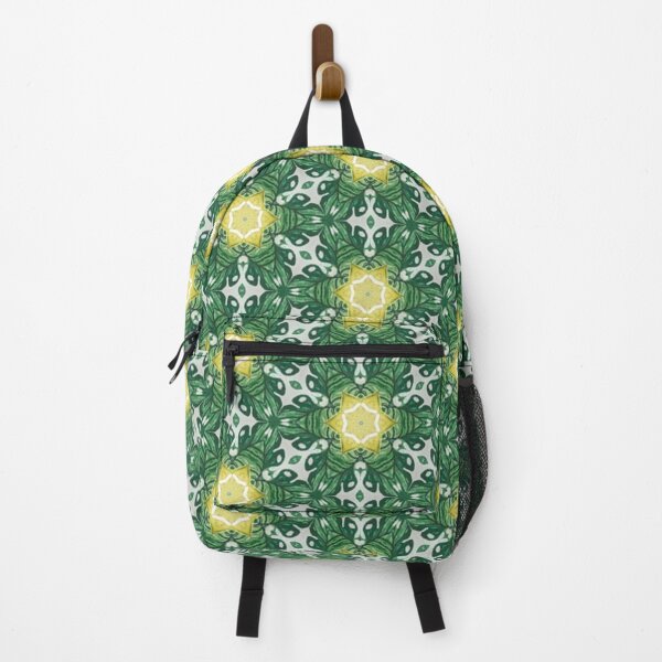 Item preview, Yello centers 7 green flowers designed and sold by ritusdesigns.