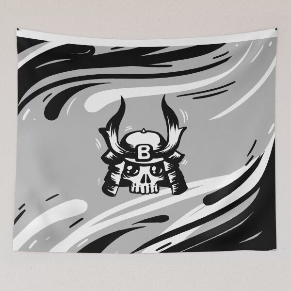 Item preview, Japanese KawaiiCute Samurai Skull designed and sold by studiobreaker.