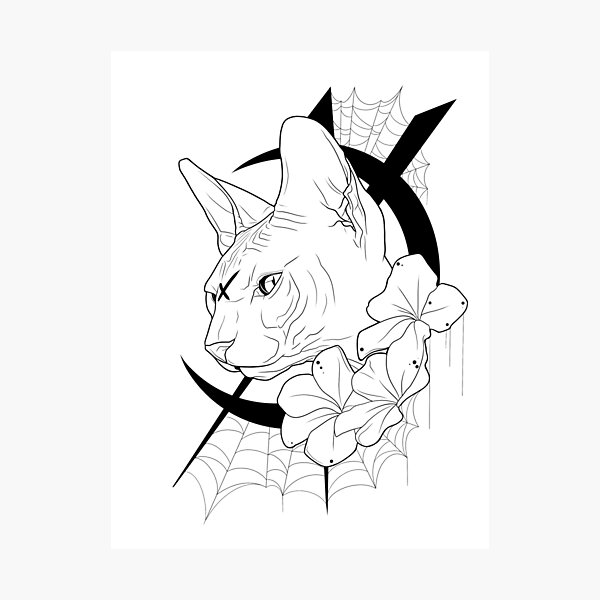Item preview, Sphynx (line version) designed and sold by ArcadiaR.
