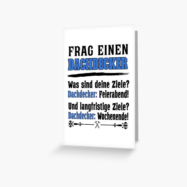 Grusskarten Dachdecker Redbubble