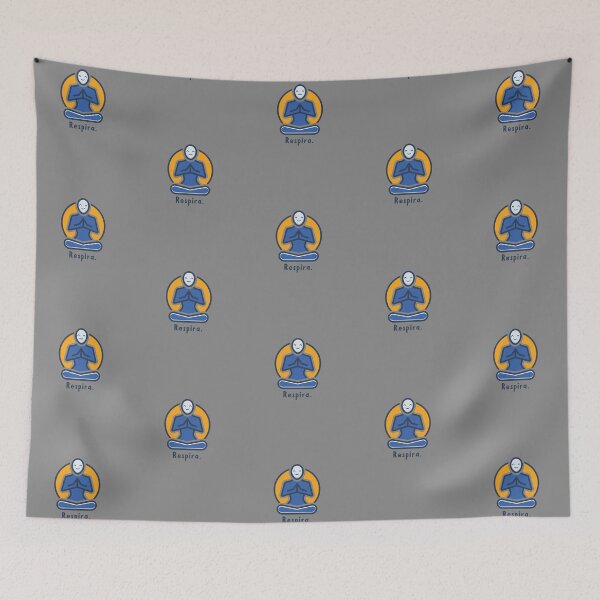 Item preview, Respira.| Persona Sonriente Practicando Meditación designed and sold by InkItStudio.