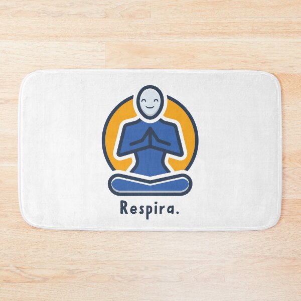 Item preview, Respira. Persona Sonriente Practicando Meditación designed and sold by InkItStudio.
