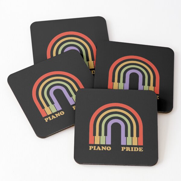 Item preview, Piano Pride rainbow LGBT musician pianist keyboard designed and sold by SafariOutfit.