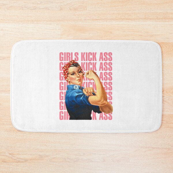 Item preview, Rosie The Riveter Girls Kick Ass! - White designed and sold by crazycollective.