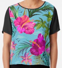 Hallo Hawaii, ein stilvolles Retro-Aloha-Muster. Chiffontop