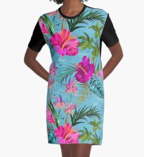 Hello Hawaii, a stylish retro aloha pattern. Graphic T-Shirt Dress