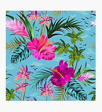 Hello Hawaii, a stylish retro aloha pattern. Photographic Print