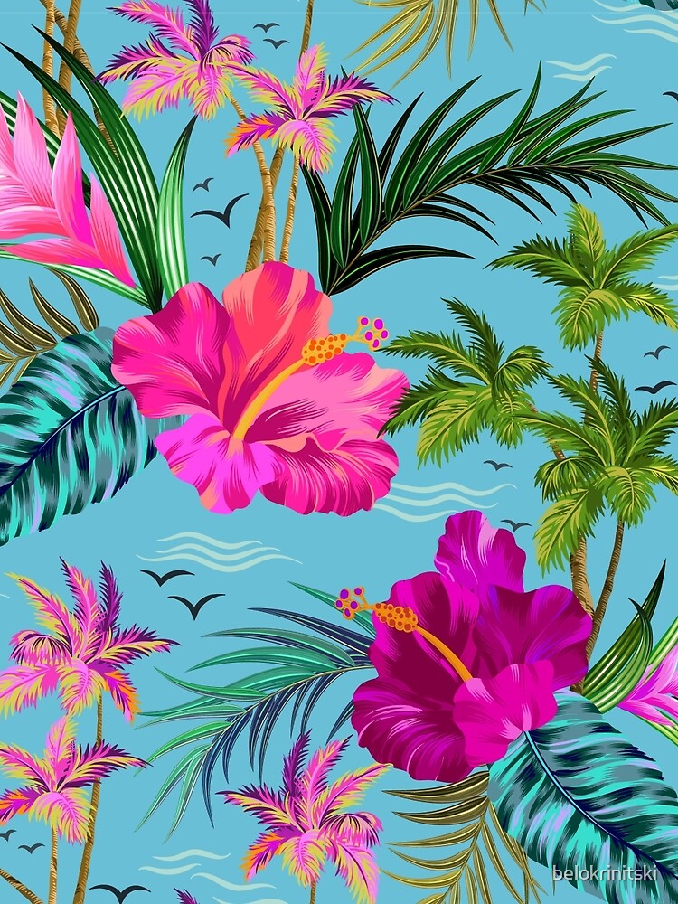 Hello Hawaii, a stylish retro aloha pattern. by belokrinitski