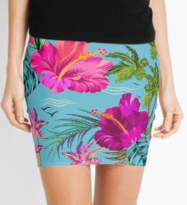 Hello Hawaii, a stylish retro aloha pattern. Mini Skirt