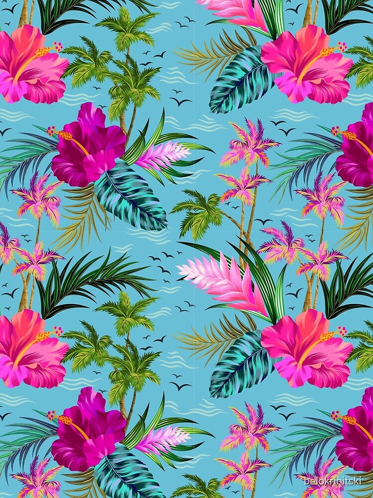 Hello Hawaii, a stylish retro aloha pattern. by belokrinitski