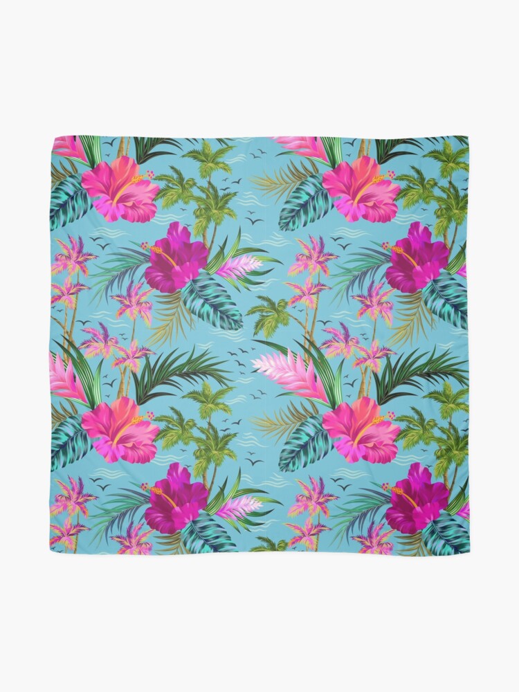 Alternate view of Hello Hawaii, a stylish retro aloha pattern. Scarf