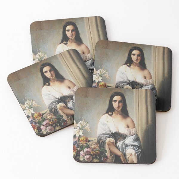 Item preview, A Melancholy Thought by  Francesco Hayez designed and sold by IndieArtDream.