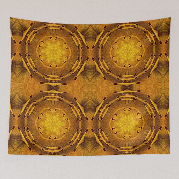 Item preview, floral fantasy design in shades of GOLD designed and sold by mister-john.