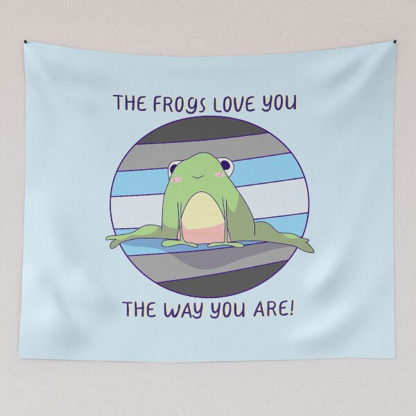 Item preview, The Frogs Love You The Way You Are! Demiboy Pride  designed and sold by ForTheFrogWar.