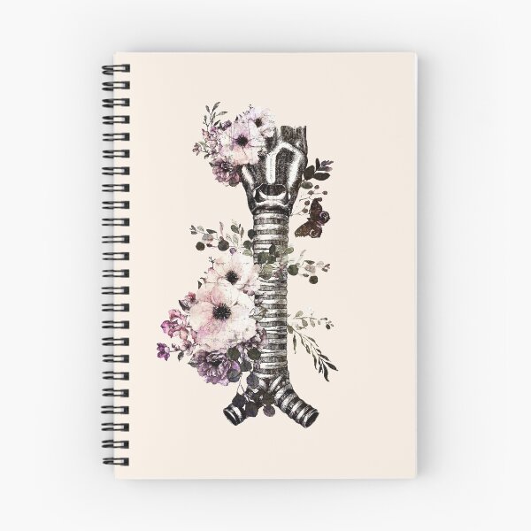 Item preview, Human larynx, pink flowers anatomy art, speech pathology, vintage watercolor designed and sold by Collagedream.