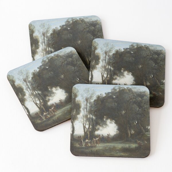 Item preview, A Morning. The dance of the Nymphs by Jean-Baptiste Camille Corot designed and sold by IndieArtDream.