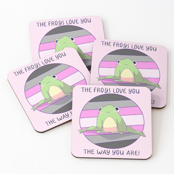 Item preview, The Frogs Love You The Way You Are! Demigirl Pride  designed and sold by ForTheFrogWar.