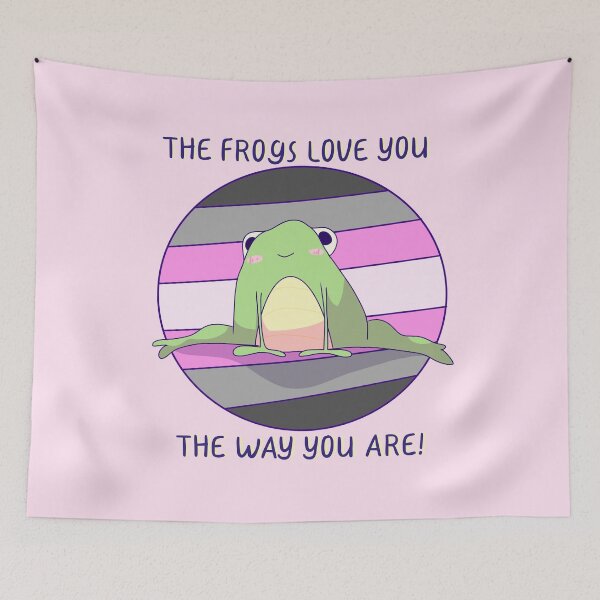Item preview, The Frogs Love You The Way You Are! Demigirl Pride  designed and sold by ForTheFrogWar.