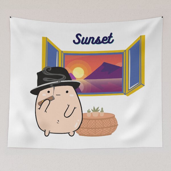 Item preview, Little thumb guy enjoying sunset designed and sold by Yellowsprint.