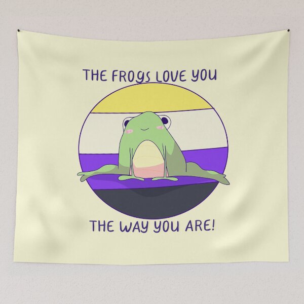 Item preview, The Frogs Love You The Way You Are! Nonbinary Pride  designed and sold by ForTheFrogWar.