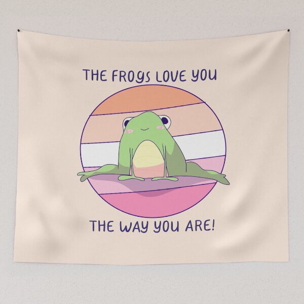 Item preview, The Frogs Love You The Way You Are! Lesbian Pride  designed and sold by ForTheFrogWar.