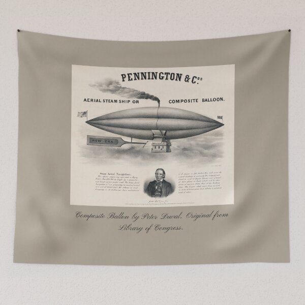 Item preview, Pennington & C Aerial Steam Ship Composite Balloon Poster Design designed and sold by EarthArtDesigns.