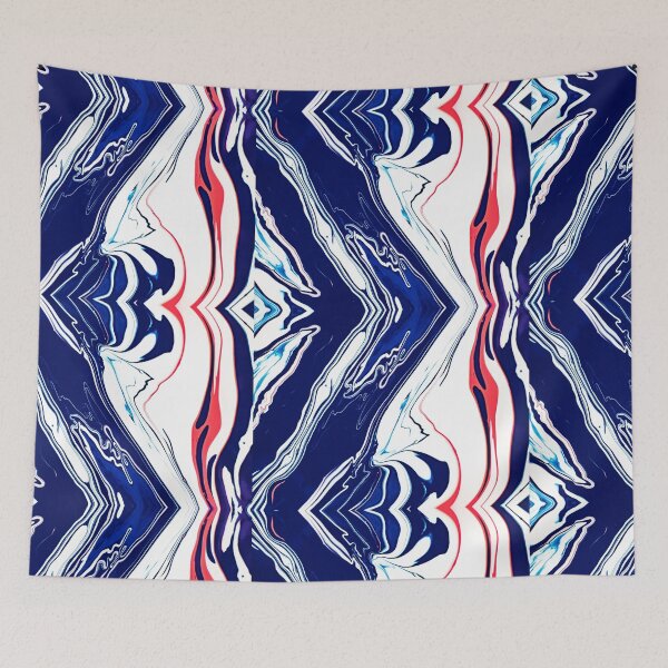 Item preview, Unsplash red white and blue abstract painting photo  designed and sold by Patternsonly.