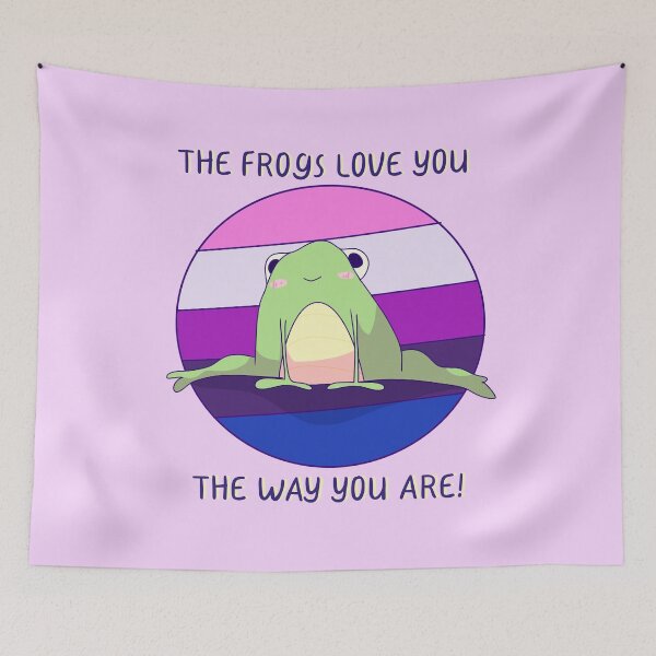 Item preview, The Frogs Love You The Way You Are! Genderfluid Pride  designed and sold by ForTheFrogWar.