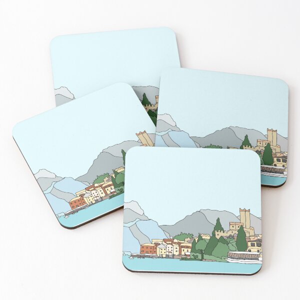 Item preview, Beautiful Malcesine on Lake Garda, Italy - digital art designed and sold by Jenny Cathcart.