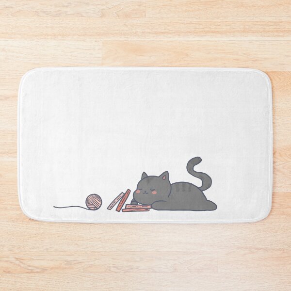 Item preview, Sleepy Study Black Cat With a Ball of Yarn designed and sold by LittleFlairTee.