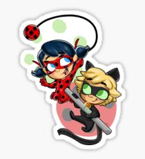Miraculous Ladybug And Chat Noir Stickers | Redbubble
