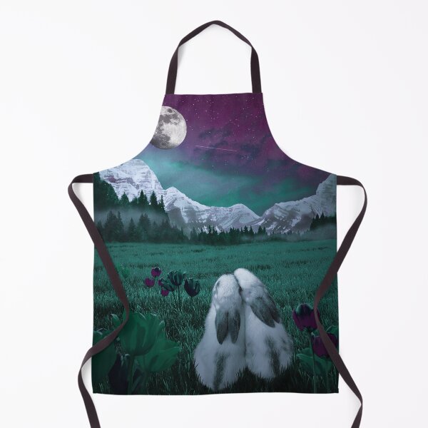 Item preview, Rabbits Romantic night with a full moon purple green designed and sold by Susanne Margarete Lutz.