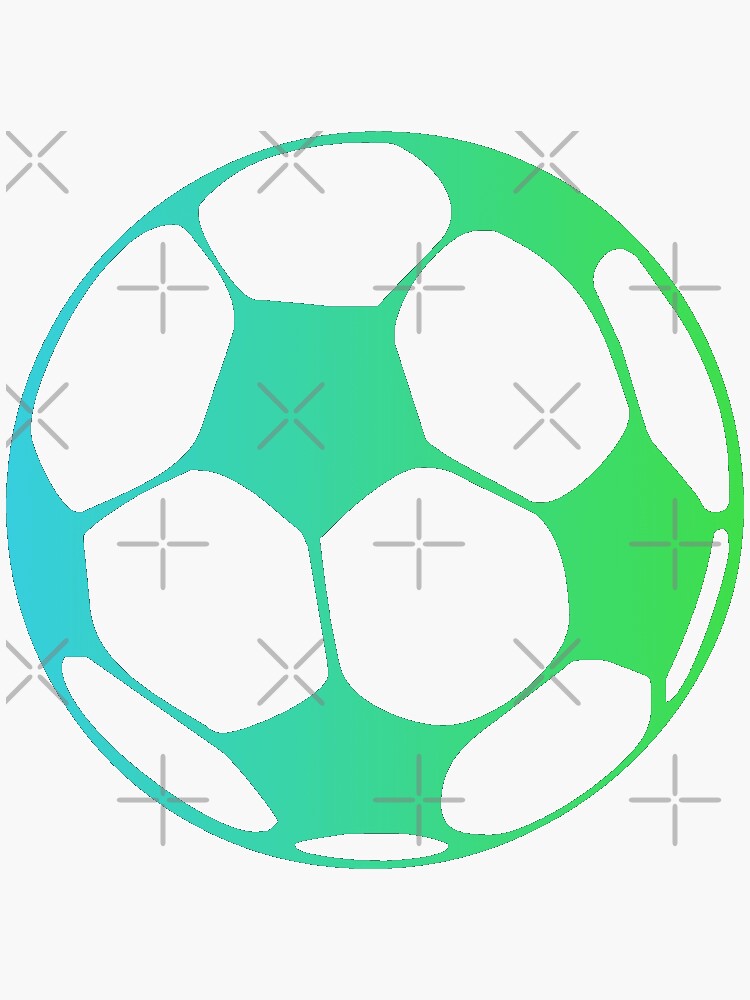 "Fade Soccer Ball (Blue & Green)" Sticker for Sale by blcsoccergirl23 Redbubble