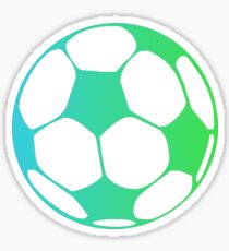 Fade Soccer Ball (Blue & Green) Sticker