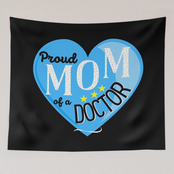 Item preview, Proud Mom of a Doctor Heart Blue designed and sold by DocTeen.