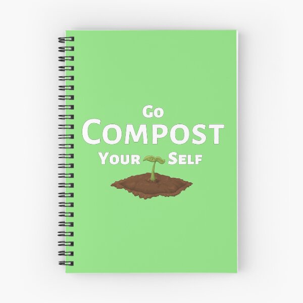 Item preview, Go Compost Yourself - Funny insult quote for garndeners designed and sold by WildBerryArt.