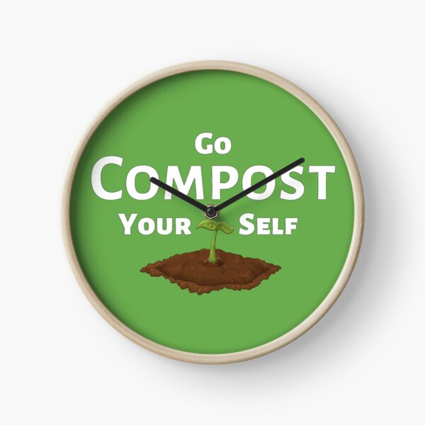 Item preview, Go Compost Yourself - Funny insult quote for garndeners designed and sold by WildBerryArt.