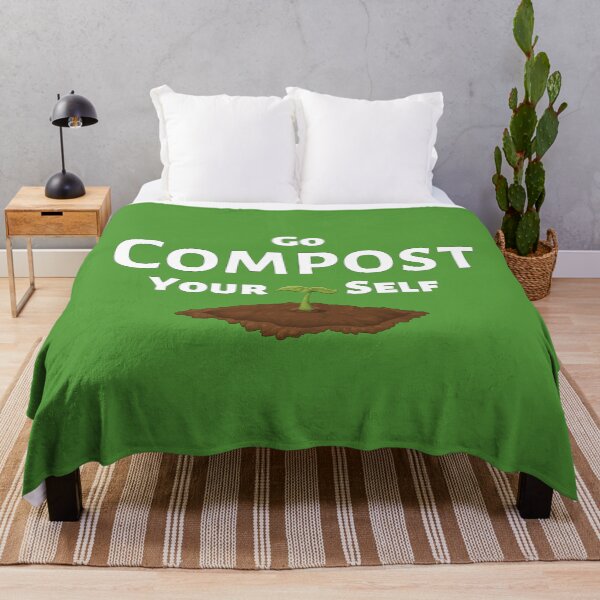 Item preview, Go Compost Yourself - Funny insult quote for garndeners designed and sold by WildBerryArt.