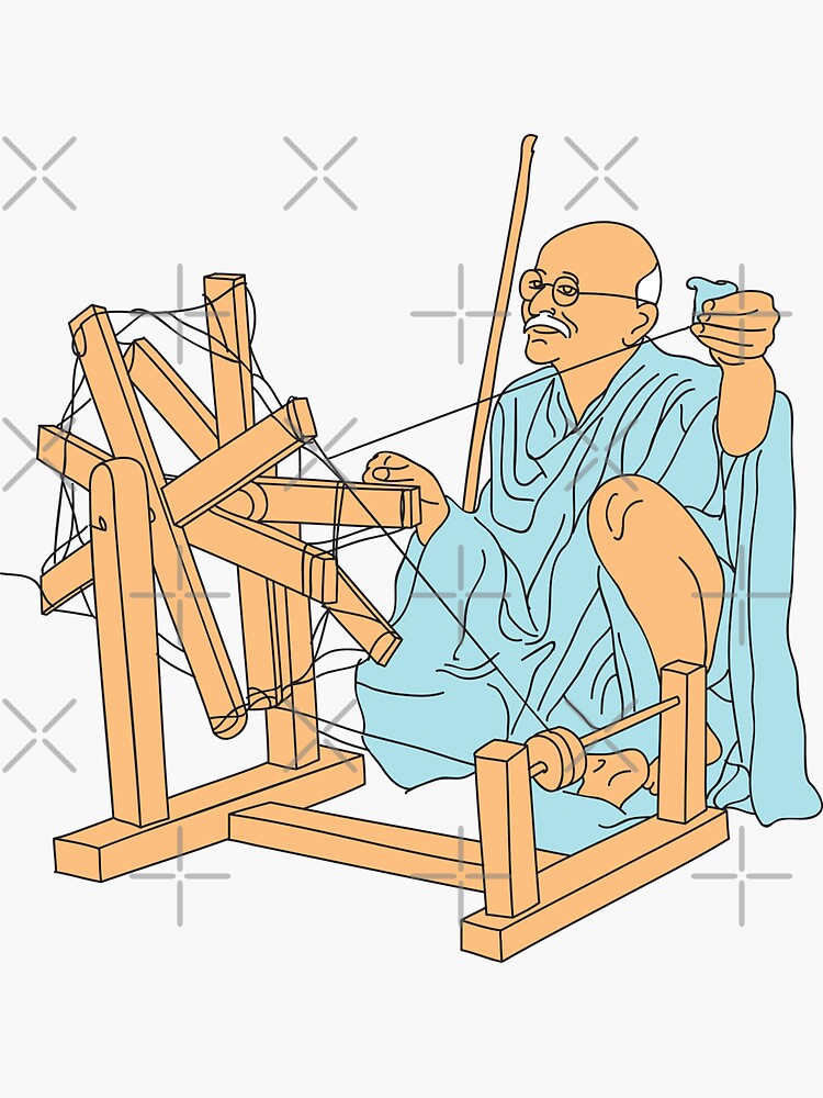 Charkha drawing hi-res stock photography and images - Alamy