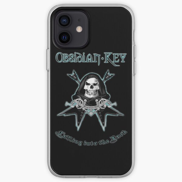 Obsidian Key - Falling Into The Dark - Skull, Guitars iPhone Soft Case