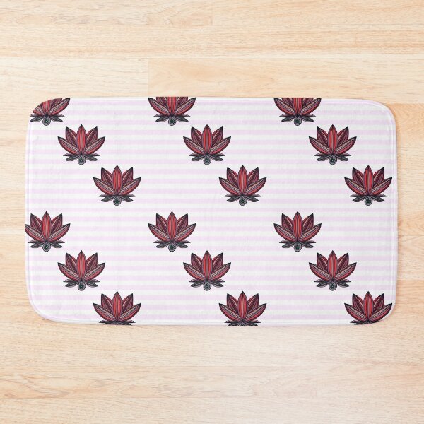 Item preview, Copy of Pink Lotus design in striped background  designed and sold by Eve :).