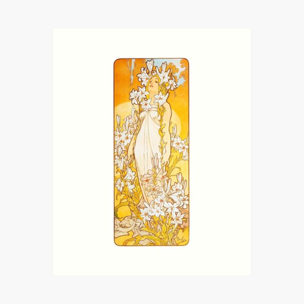 Aperçu de l'œuvre Lily d'Alphonse Mucha créée et vendue par IndieArtDream.