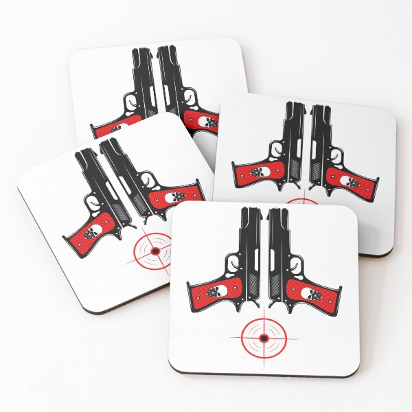 Item preview, Two pistols with a target designed and sold by OneLine24.