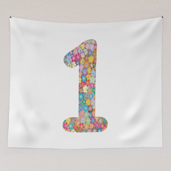 Item preview, Number 1 Colorful Flowers Funny One Gift designed and sold by Shariss.