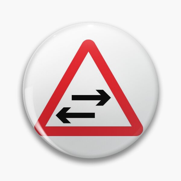 Item preview, UK traffic sign: Two-way traffic on route crossing ahead (TSRGDNO 522) designed and sold by Spyromike.