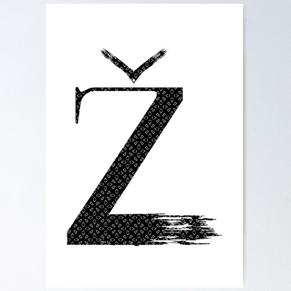Item preview, Letter Ž - Black & White #1 designed and sold by Kettukas.