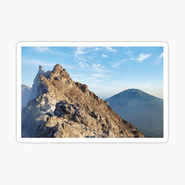 At the Top of Mt. Merapi Sticker