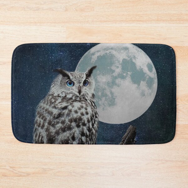Item preview, Owl with full moon designed and sold by Susanne Margarete Lutz.